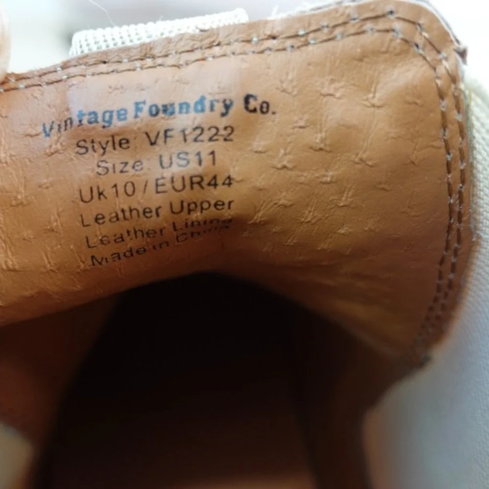 Beige Chelsea Ankle Boots Mens 11 Tan Suede Indie‎ Sleaze VINTAGE FOUNDRY CO